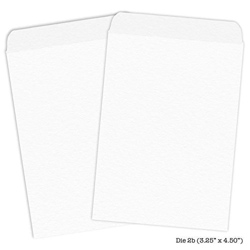Set of 50 Blank White Seed Envelopes (3.25\